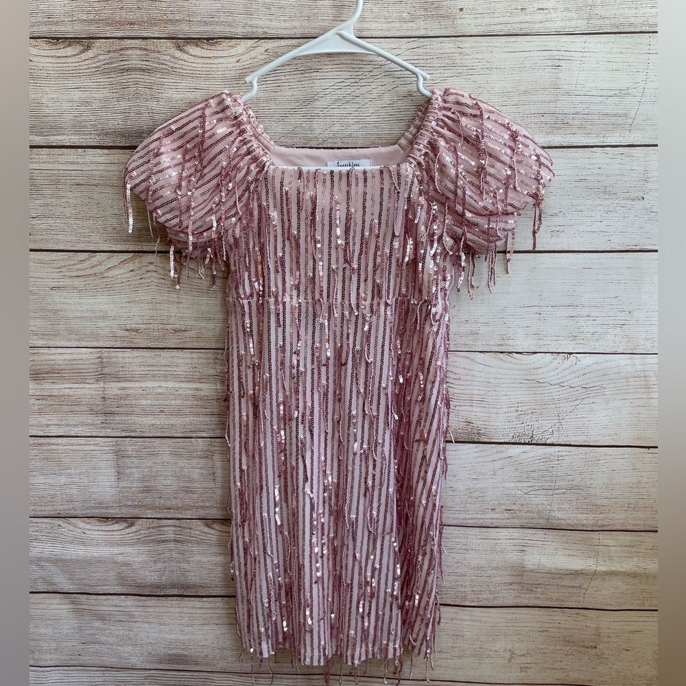 SPEECHLESS KIDS SEQUIN DRESS IN PINK